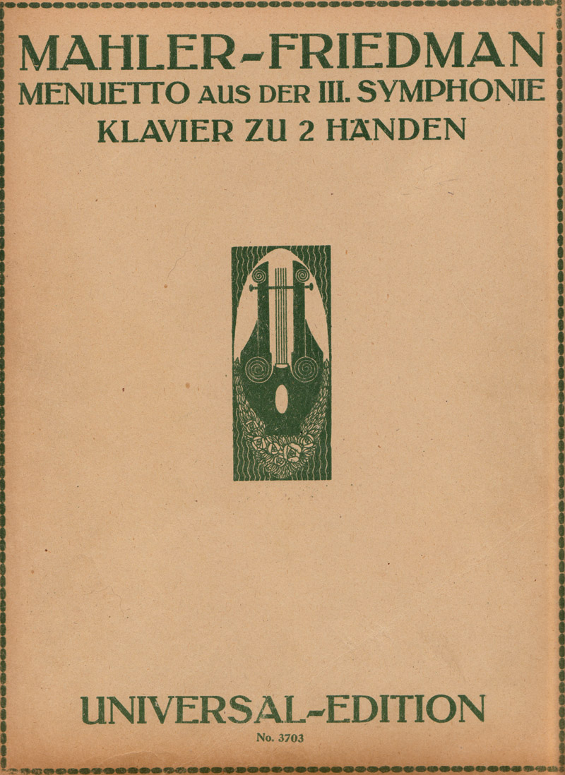 Symphony No. 3, Second Movement, First edition, second issue, front wrapper (1920)