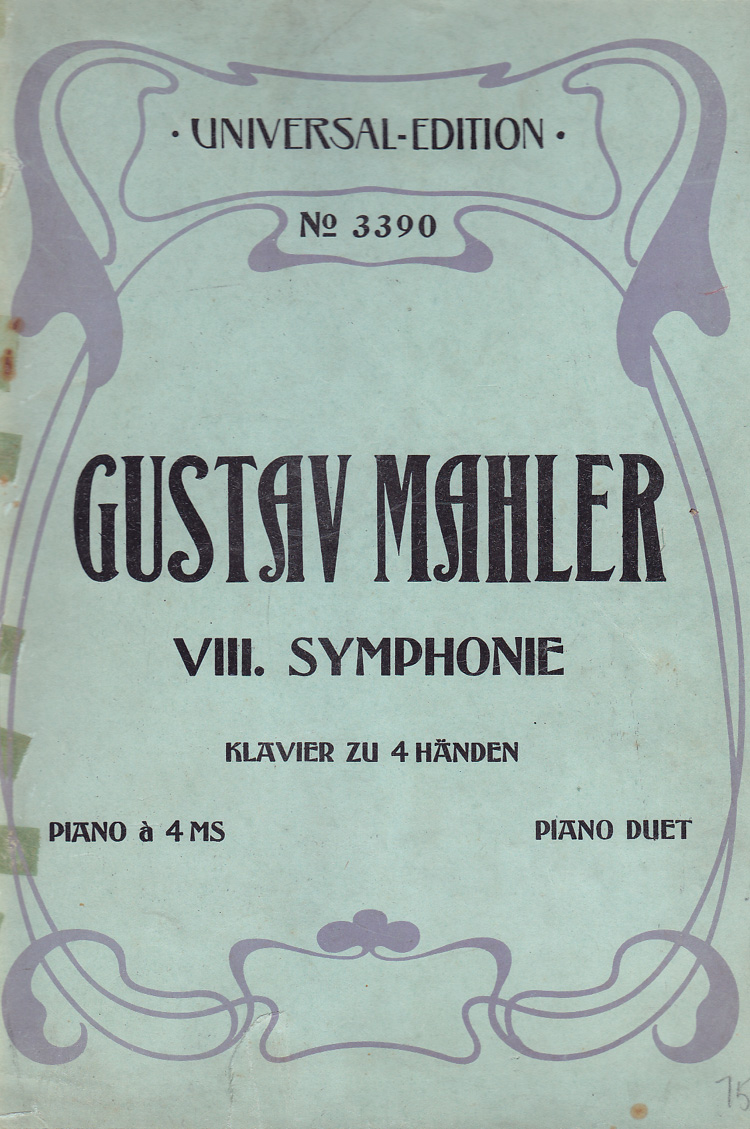 Colour facsimile of the front wrapper of the first edition of the piano duet arrangement